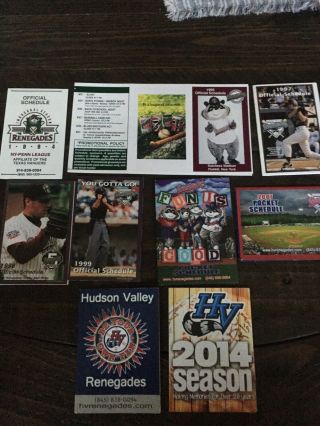 1994 - 2014 Nyp Hudson Valley Renegades Schedules - 9 Diff