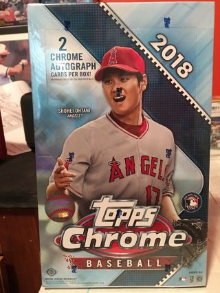 2018 Topps Chrome Baseball Hobby Box 2 Auto’s Per Box Ohtani