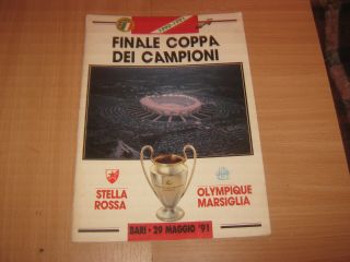 Crvena Zvezda Red Star - Olimpique De Marseille 1991 Bari Football Programme
