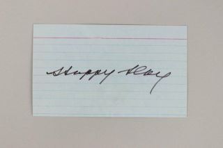 Hap Day Signed Index Card Maple Leafs - Jsa