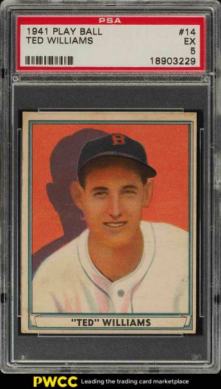 1941 Play Ball Ted Williams 14 Psa 5 Ex (pwcc)