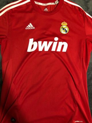 Adidas Real Madrid Champions League Soccer Jersey Men L Red 2011/2012