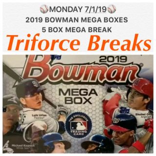 Tampa Bay Rays 2019 Bowman Mega Box 5 Box Break Mlb Target 1