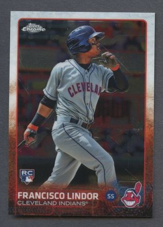 2015 Topps Chrome Francisco Lindor Cleveland Indians Rc Rookie