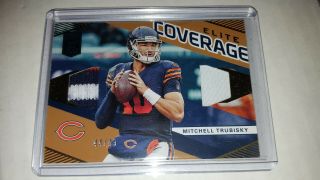 Mitchell Trubisky 2019 Elite Coverage Dual Patch 44/49 3 Color