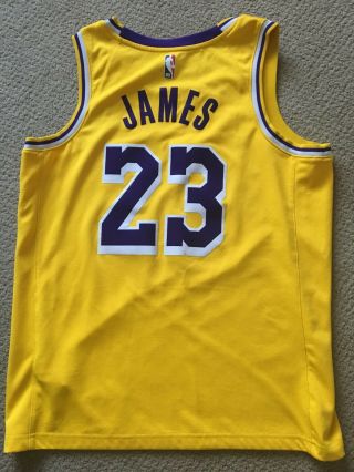 Nike LeBron James LA Lakers Jersey Size Large - Gold - 4