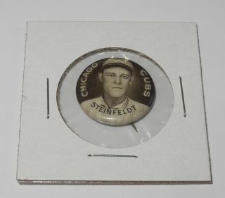 1910 - 12 Sweet Caporal Baseball Pin Coin Button Harry Steinfeldt Chicago Cubs