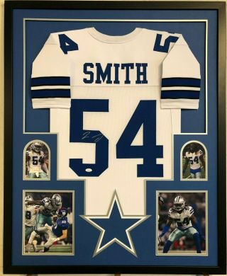 Framed Dallas Cowboys Jaylon Smith Autographed Signed Jersey Jsa