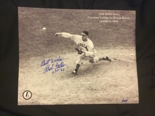 Bob Feller Signed Autograph 8x10 Photo Cleveland Indians Hall Of Fame
