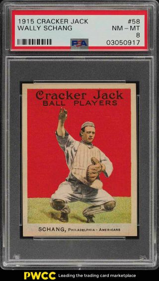 1915 Cracker Jack Wally Schang 58 Psa 8 Nm - Mt (pwcc)
