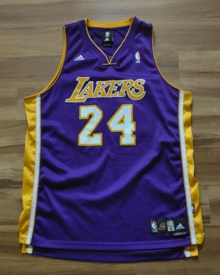 Kobe Bryant 24 Los Angeles Lakers Adidas Swingman Jersey Purple Mens Large