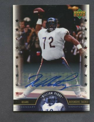 2005 Ud Nfl Legends Legendary Ls - Wp William Perry Bears Auto