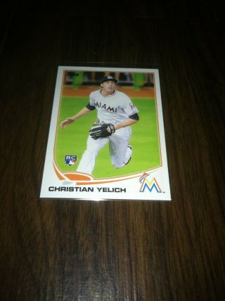 2013 Topps Update Christian Yelich Rc Rookie Us290 Brewers Mvp On Fire