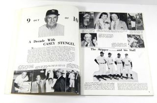 1958 World Series Program Braves at Yankees 4