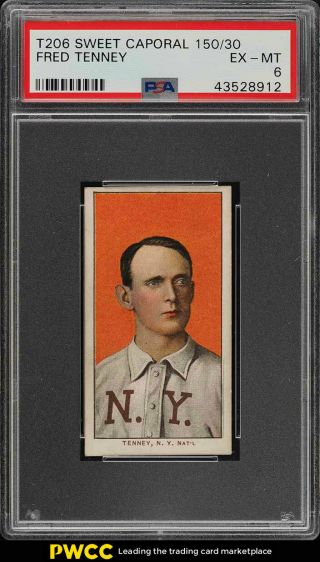 1909 - 11 T206 Fred Tenney Psa 6 Exmt (pwcc)