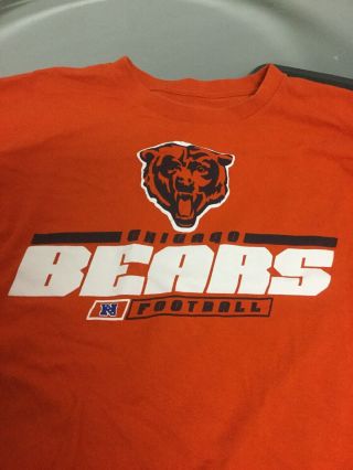 Chicago Bears Football Orange NFL Team Apparel Long Sleeve Shirt XL Good Cond 2