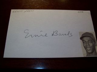 Ernie Banks (1931 - 2015) Signed 3x5 (hof - 1977)