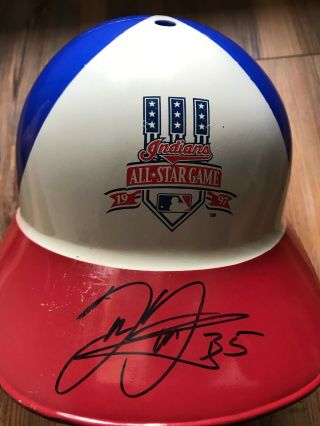 1997 All Star Signed Auto Frank Thomas White Sox Baseball Full Batting Helmet