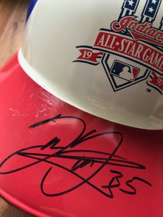 1997 All Star Signed Auto Frank Thomas White Sox Baseball Full Batting Helmet 3