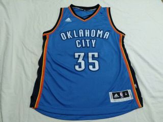 Adidas Nba Basketball Jersey Oklahoma City Thunder Kevin Durant Blue Sz M 35