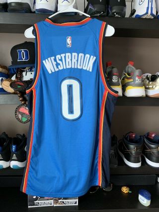 Nike Mens NBA Oklahoma City Thunder Russell Westbrook 0 Swingman Icon Jersey L 2