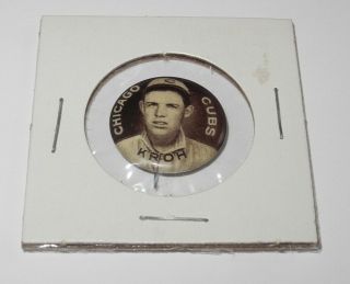 1910 - 12 Sweet Caporal Baseball Pin Coin Button Rube Kroh Chicago Cubs