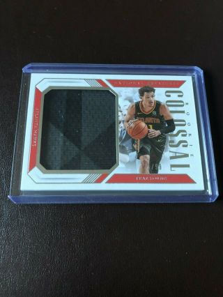 2018 - 19 National Treasures Trae Young Rookie Jumbo Colossal Patch Hawks 21/99