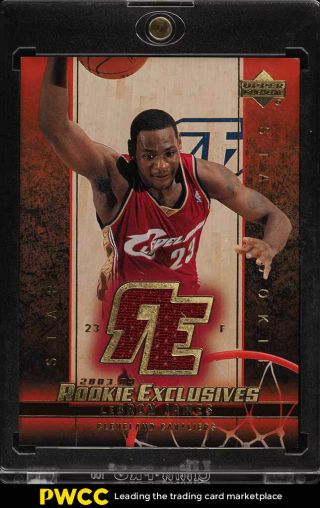 2003 Upper Deck Exclusives Jersey Lebron James Rookie Rc Patch J1 (pwcc)