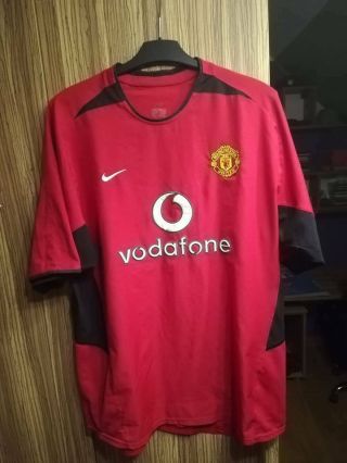 Manchester United Fc Home Football Soccer Shirt Jersey Maglia 2002/2004 Nike Xl