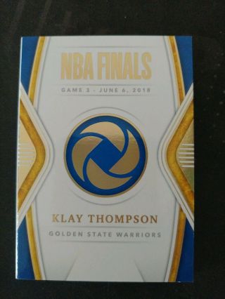 Klay Thompson 2018 - 19 Opulence Nba Finals Patch Booklet 05/13