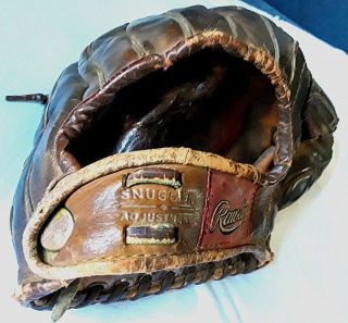 1950s Rawlings Johnny Groth Autograph Model Major League Button Strap Glove