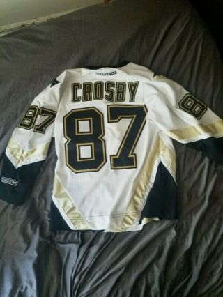 Sidney Crosby Ccm Licensed Pittsburgh Penguins 87 Away Jersey Adult Medium