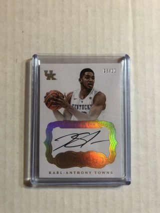 Karl Anthony Towns Auto 2017 Flawless Gold 5/10 Ssp Kentucky Twolves Star Rare