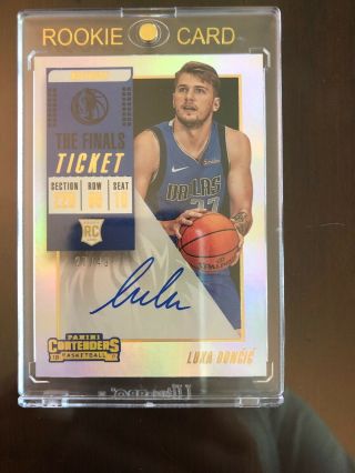 2018 - 2019 Panini Contenders Auto Luka Doncic Rc Finals Ticket 27/49