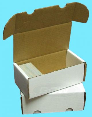 2 Bcw 400 Count Cardboard Storage Boxes Trading Sports Card Holder Case Baseball
