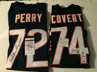 William Perry & Jim Covert Autographed Signed Bears XL Jersey ' s - JSA / Schwartz 6