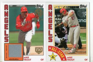 2019 Topps Series 2 Game Memorabilia Mike Trout 35th 060/150