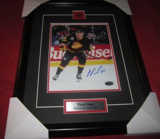 Pavel Bure Action Vancouver Canucks Signed And Framed 8x10 Sport Authentix