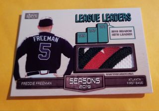 2019 Freddie Freeman Hits Memorabilia Seasons Relic 5/10 - Atlanta Braves