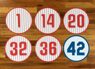 Philadelphia Phillies Citizens Bank Park Retired Numbers Poster Ticket Jersey
