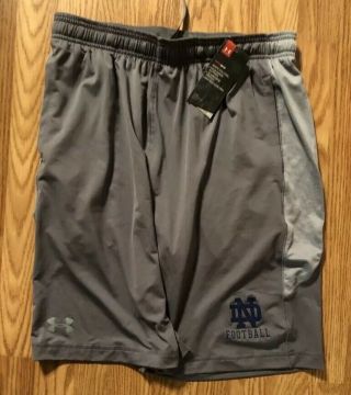Notre Dame Football Team Issued Under Armour Shorts Tags Large 42