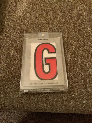 2010 - 11 In The Game Superlative Nameplate Mike Green Capitals “g” 1 Of 1