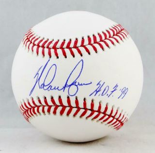 Nolan Ryan Autographed Rawlings Oml Baseball W/ Hof - Ai Verified