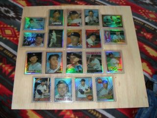 " Wow Look " 1996 Topps Finest Mickey Mantle Refractor Complete 19 Card Set