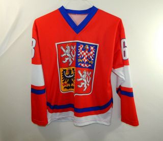 Jaromir Jagr Czech National Hockey Russian Jersey Size Youth Large / Adult Small