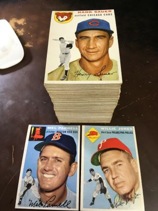 1954 Topps Baseball Set (180/250) Bk $4365 Nrmt/exmt