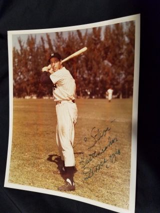 Rare Joe Dimaggio Signed Autographed 8x10 Photo To Steve Best Wishes Ny Yankees
