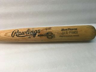 Julio Franco Game Rawlings Baseball Bat Indians Rangers White Sox 2