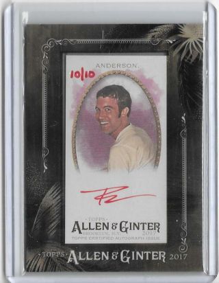 Tom Anderson 2017 Topps Allen & Ginter Red Ink Autograph 10/10 - My Space Founder