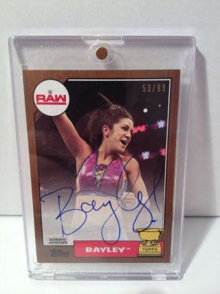 Bayley 2017 Topps Wwe Heritage Auto Sp D 53/99